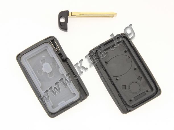Празна кутийка KEY за смарт ключ за Toyota и авариен ключ с нарайник TOYO-30